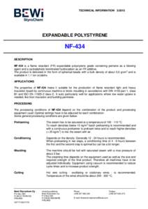 TECHNICAL INFORMATIONEXPANDABLE POLYSTYRENE NF-434 DESCRIPTION