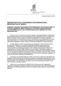Information Notice No[removed]MADRID PROTOCOL CONCERNING THE INTERNATIONAL