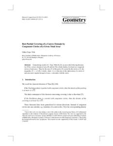 Discrete Comput Geom 38:259–DOI: s00454Discrete & Computational  Geometry