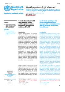 2015, 90, 373–380  No. 30 Weekly epidemiological record Relevé épidémiologique hebdomadaire