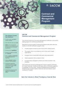 Contract and Commercial Management Program  The Unique Course