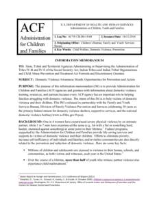 ACF  Administration for Children and Families