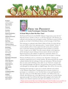 Oak Notes  Volume 33 Number 5 January 2015