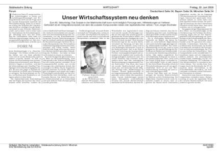 Süddeutsche Zeitung  WIRTSCHAFT Forum