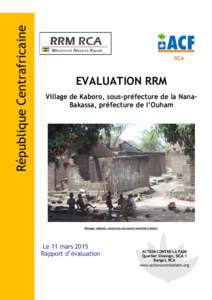 RRM_ACF_MSA_rapport complet_Kaboro (Ouham)_20150311
