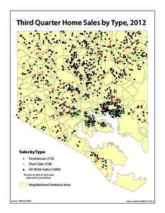 Third Quarter Home Sales by Type, 2012 ! !! ! ! !