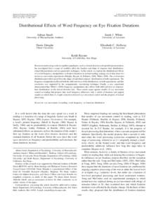 Cognitive science / Ethology / Statistics / Motor control / Reading / Eye movements in reading / Eye tracking / Saccade / Normal distribution / Eye / Mind / Vision