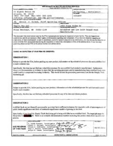 Thermo Pac LLC Form 483 unapplied on June 30, 2011