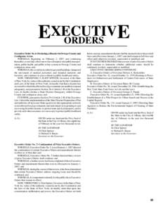 EXECUTIV E ORDERS Executive Order No. 6: Declaring a Disaster in Oswego County and Contiguous Areas. WHEREAS, beginning on February 2, 2007, and continuing