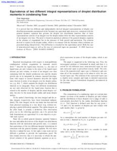 PHYSICS OF FLUIDS  VOLUME 16, NUMBER 1 JANUARY 2004