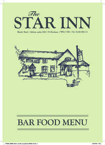 The  Star Inn Elmley Road | Ashton under Hill | Nr Evesham | WR11 7SN | Tel: [removed]Bar Food Menu