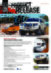 Transport / Land transport / Pickup trucks / Off-road vehicles / Bullbar / Car safety / Road transport / Transport in Australia / Britax / Ford Ranger / Automotive lighting / Ford Falcon