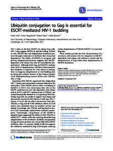 Sette et al. Retrovirology 2013, 10(Suppl 1):O5 http://www.retrovirology.com/content/10/S1/O5 ORAL PRESENTATION  Open Access