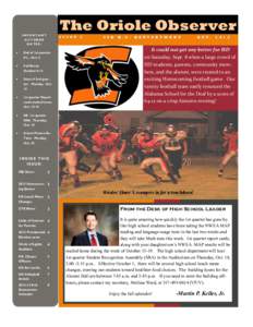 The Oriole Observer IMPORTANT I S S U E  OCTOBER