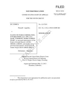 FILED NOT FOR PUBLICATION UNITED STATES COURT OF APPEALS NOV[removed]MOLLY C. DWYER, CLERK