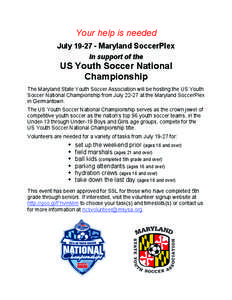 Washington Freedom / Maryland State Youth Soccer Association / Germantown /  Montgomery County /  Maryland / Maryland / Soccer in the United States / Sports in the United States / Maryland SoccerPlex