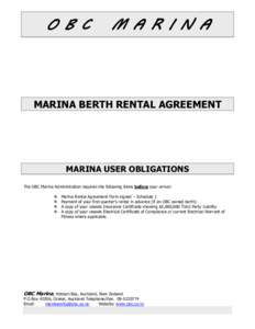 Marina / Mooring / Business law / Berth / License