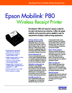 Printer / Bluetooth / ESC/P / Technology / Seiko / Seiko Epson