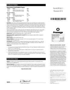 Sequencing Grade Modified Trypsin Product Information #9PIV511