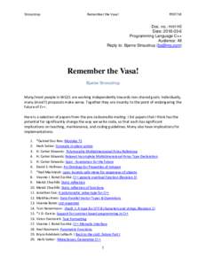 Stroustrup  Remember the Vasa! P0977r0