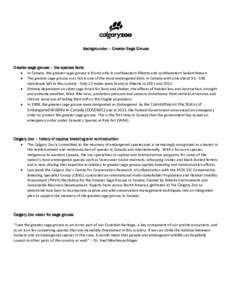 Sage Grouse / Ornithology / Black-footed ferret / Zoology / Reintroduction / Vancouver Island marmot / Captive breeding / Whooping Crane / Gunnison Grouse / Grouse / Centrocercus / Biology