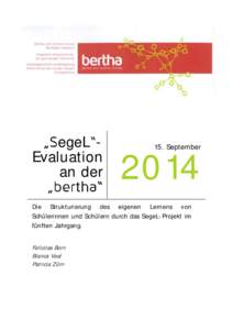 „SegeL“-Evaluation an der „bertha“