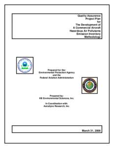 Quality Assurance Project Plan Aircraft Organic Gases Speciated Emissions