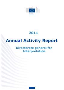 2011 Annual Activity Report of DG