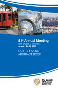 51st Annual Meeting San Diego, California January 24-28, 2015 LATE-BREAKING ABSTRACT BOOK