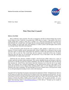 National Aeronautics and Space Administration  NASA Case Study GSFC-1044C[removed]