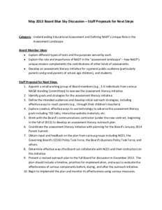 Evaluation / Evaluation methods / Cognition / Standards-based education / National Assessment of Educational Progress / United States Department of Education / Formative assessment / 21st Century Skills / Educational assessment / Education / Educational psychology / Knowledge