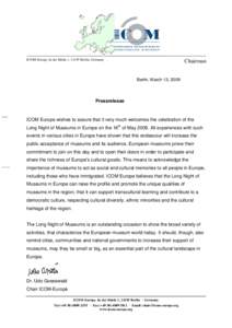 ICOM-Europe Pressrelease Long Night of Museums 2009.doc