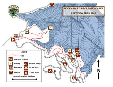 MOCCASIN PT. RECREATION AREA LAKEVIEW TRAIL MAP P P