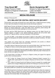 Water security / Yeoval /  New South Wales / Water security in Australia