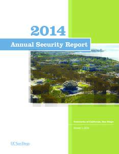 2014 Annual Security Report University of California, San Diego  October 1, 2014
