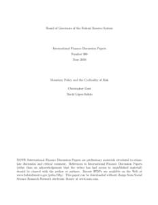 Monetary policy / Federal Reserve System / Economic model / Monetary economics / Dynamic stochastic general equilibrium / JEL classification codes / Money supply / Macroeconomics / Economics / Inflation