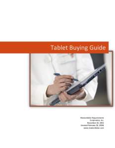 Tablet Buying Guide  Medscribbler Requirements Scriptnetics, Inc. November 22, 2012 (revised February 18, 2014)