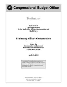 Evaluating Military Compensation