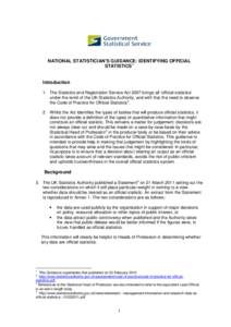 Office for National Statistics / Econometrics / Demography / Marketing / Official statistics / Survey methodology / Statistical hypothesis testing / UK Statistics Authority / Statistics New Zealand / Statistics / Science / Information