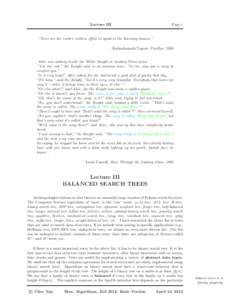 Lecture III  Page 1 “Trees are the earth’s endless effort to speak to the listening heaven.” – Rabindranath Tagore, Fireflies, 1928