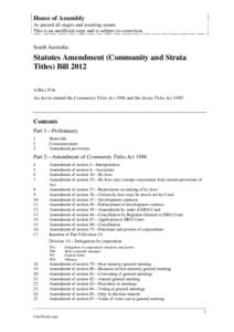 Microsoft Word - STATUTES STRATA TITLES BILL 2012 UN.RTF