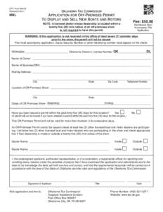 OTC Form BM-22 Revised[removed]Oklahoma Tax Commission  MBL
