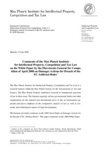 Microsoft Word - Max Planck Instiute Munich White Paper on Damage Actions.doc