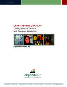 WHITE PAPER  White Paper CRM–ERP INTEGRATION: Driving Revenue Growth