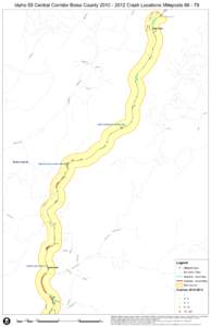 Idaho 55 Central Corridor Boise County[removed]Crash Locations Mileposts[removed] ! ( ! (