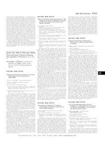 2001 Fall Meeting several tens of square kilometers. In recognition of the uncertainties inherent in analyses based upon relatively sparse point data available for Fortymile Wash, the Center for Nuclear Waste Regulatory 