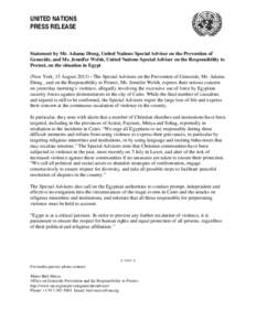 Microsoft Word - Statement by the Special Advisers on the Prevention of Genocide and on the Responsibility to Protect  on the s