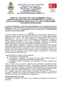 COMUNE DI MILLESIMO PROVINCIA DI SAVONA