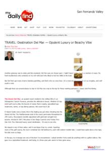 TRAVEL: Destination Del Mar — Opulent Luxury or Beachy Vibe -- My Daily Find