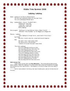Lady Bug / Ladybug / Games / Digital media / Application software / Coccinellidae / Cucujoidea / Ladybird Ladybird